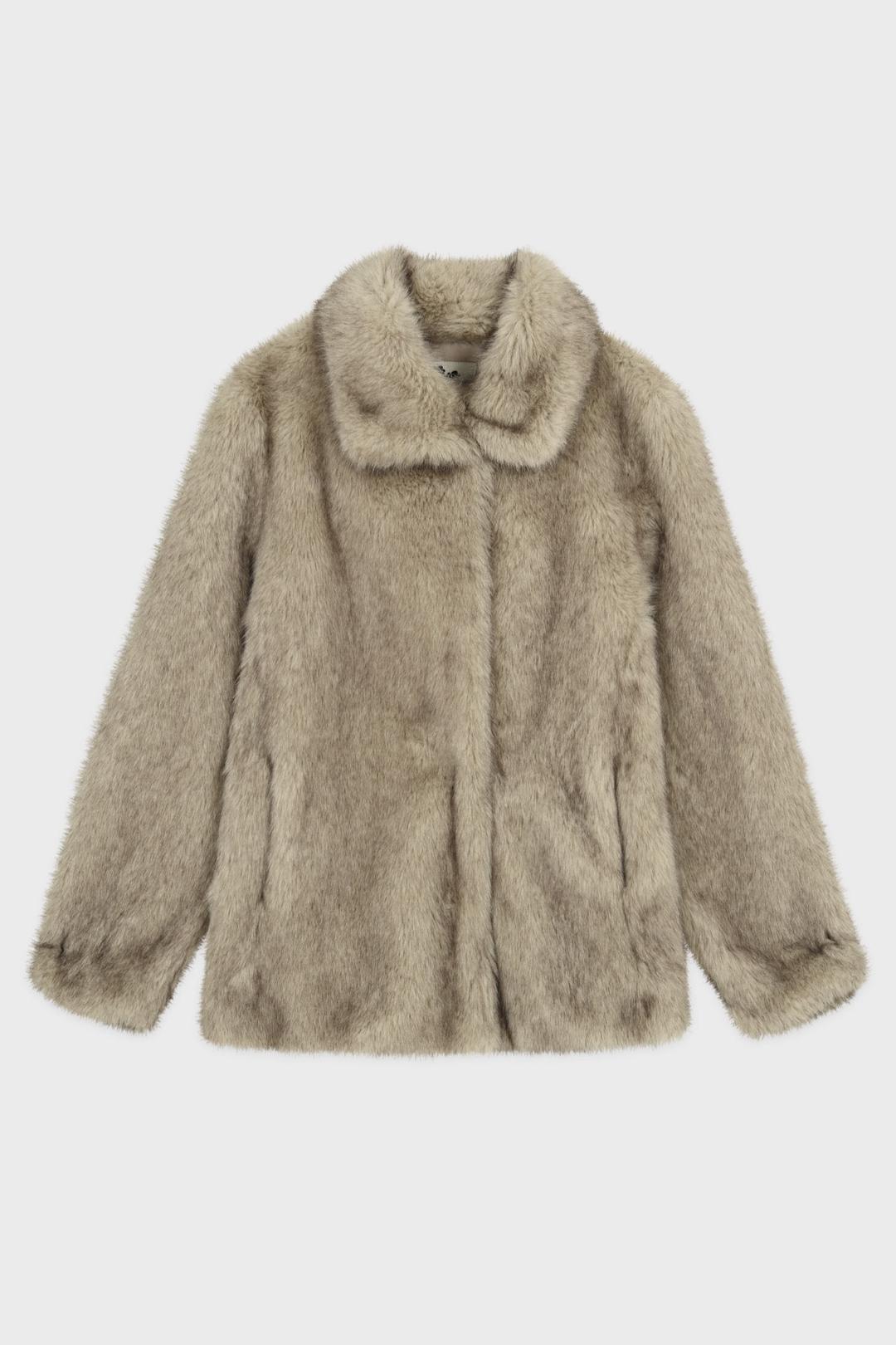 Heavy Mix Fur Jacket (Ash Brown)