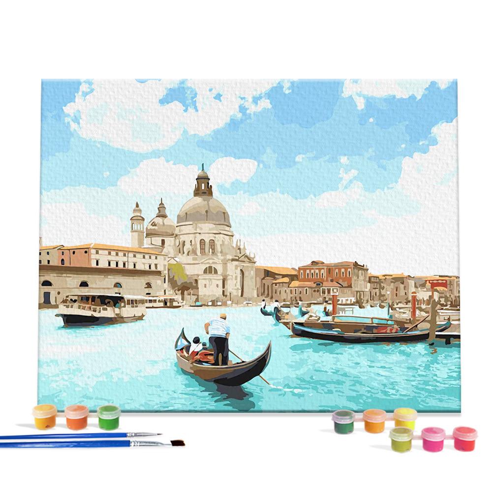 아이러브페인팅 DIY캔버스형 그림그리기 40x50cm 푸른하늘의베니스