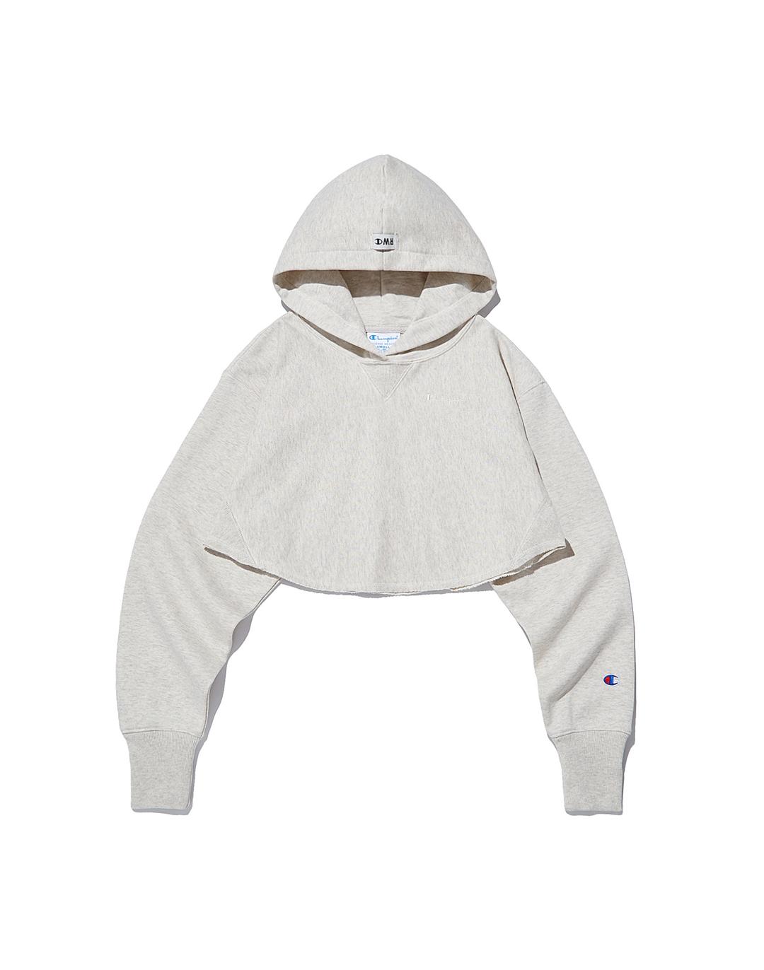 [US] 여성 Reverse Weave® 100 French Terry Crop 후드스웨트셔츠 (CREAM)