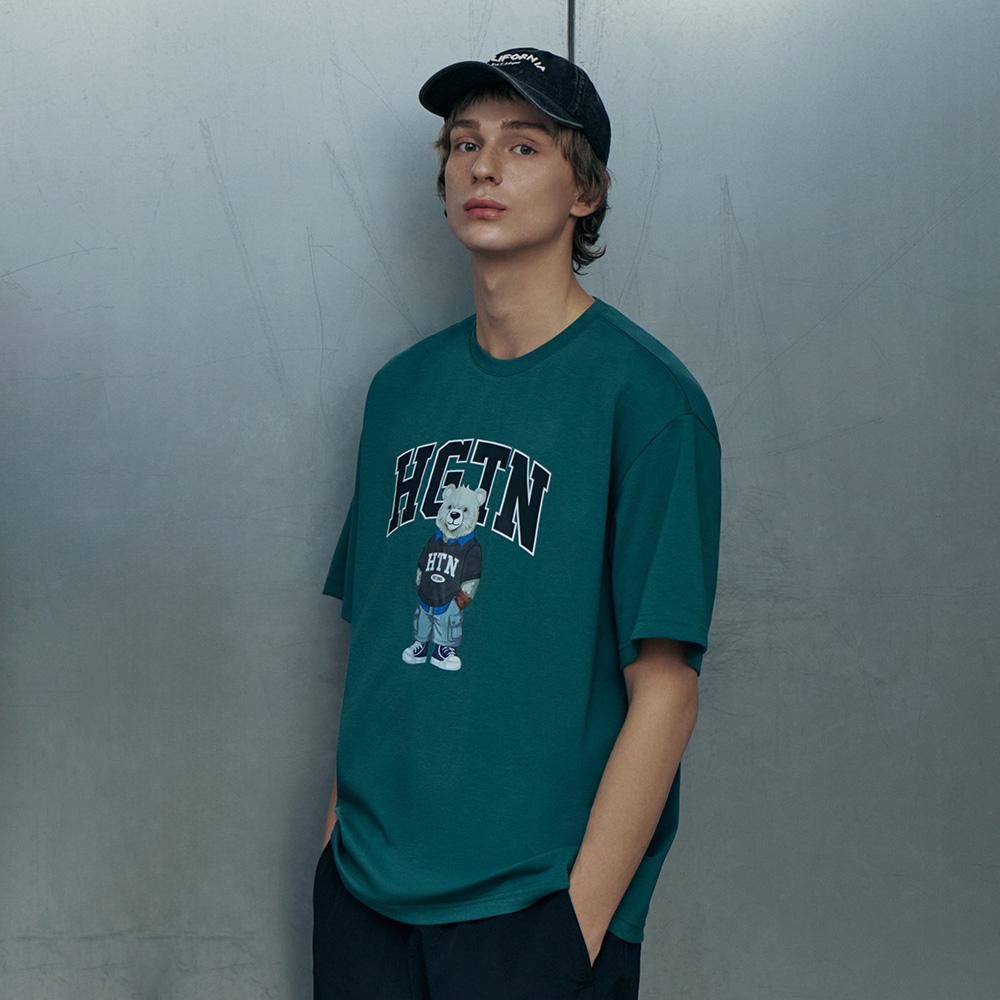 행텐 피즐리베어 오버핏 반팔 티셔츠_민트그린