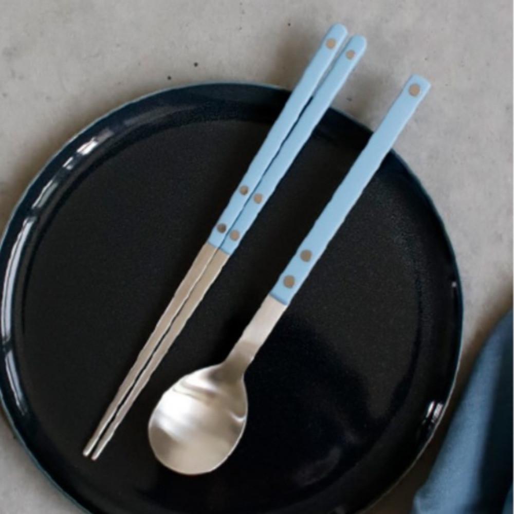 쌍띠에 샤틴 한식 숟가락 젓가락10color