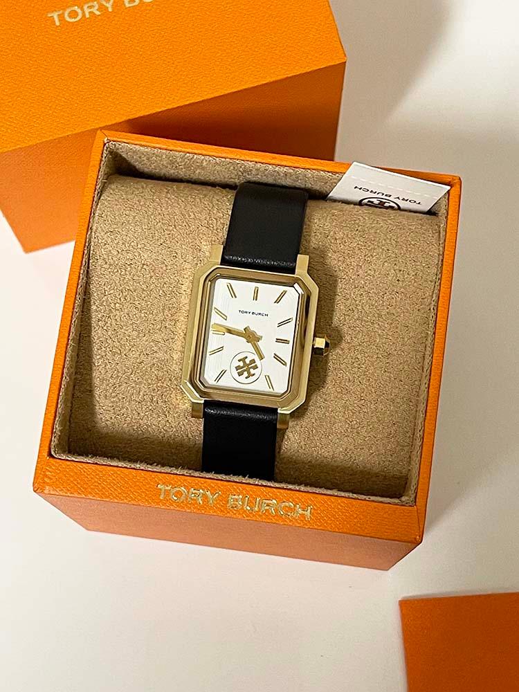 [미국아울렛] 토리버치 여성 로빈슨 골드 스테인레스 가죽 밴드 손목시계 TBW1504