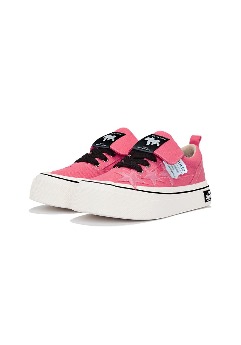 KAALIXTO丨Cheese Raspberry Pink Canvas Star Shoes - PINK / US 8.5 MEN / US 10 WOMEN = IT 41
