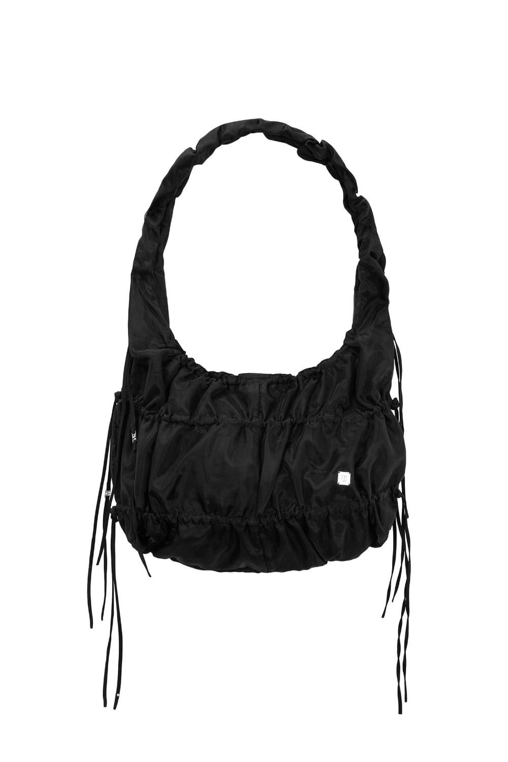 Puffy Ribbon Hobo Bag [ Black ]
