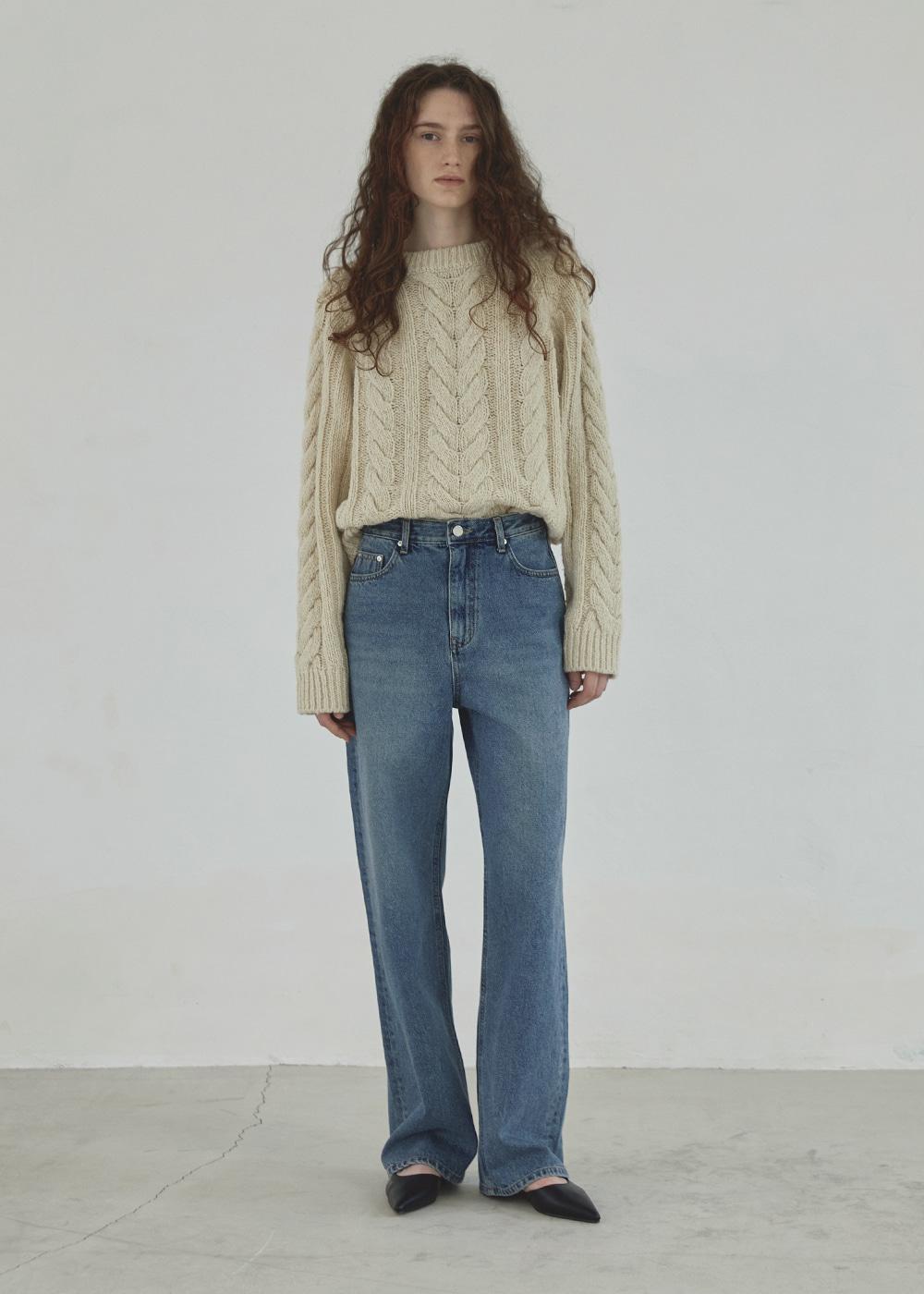 Wide denim (vintage blue)