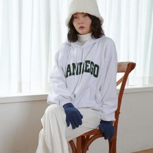 [에잇컨셉] 샌디 레터링 기모 후드티(3color)