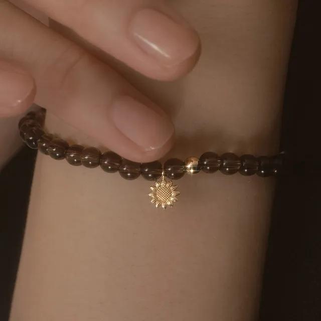 14k 라비 천연석 해바라기 팔찌