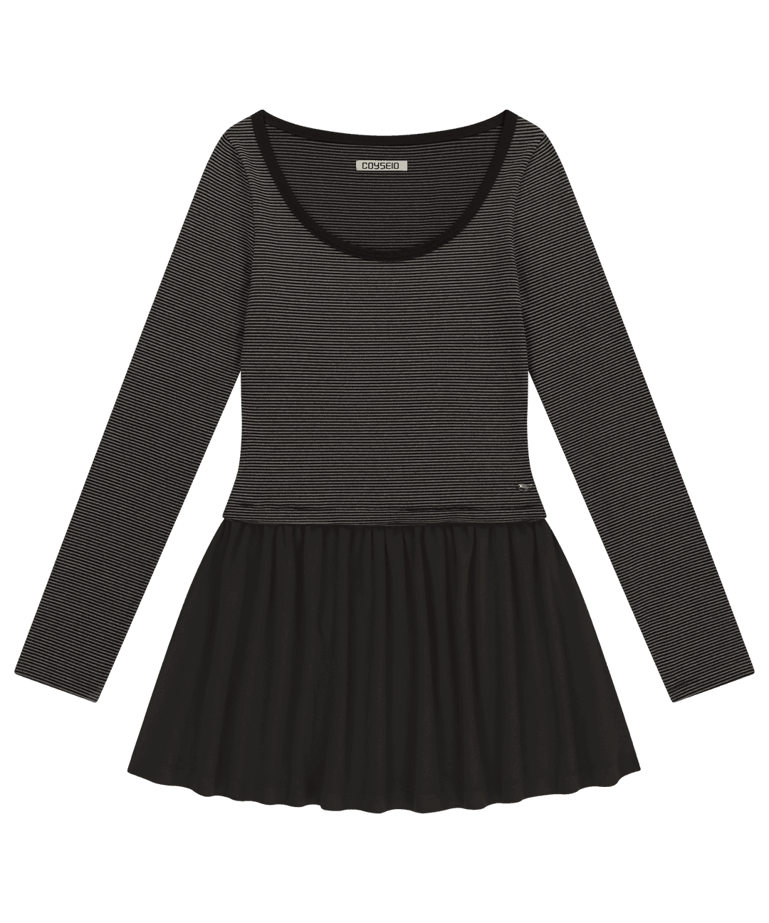 COY STRIPE DRESS BROWN