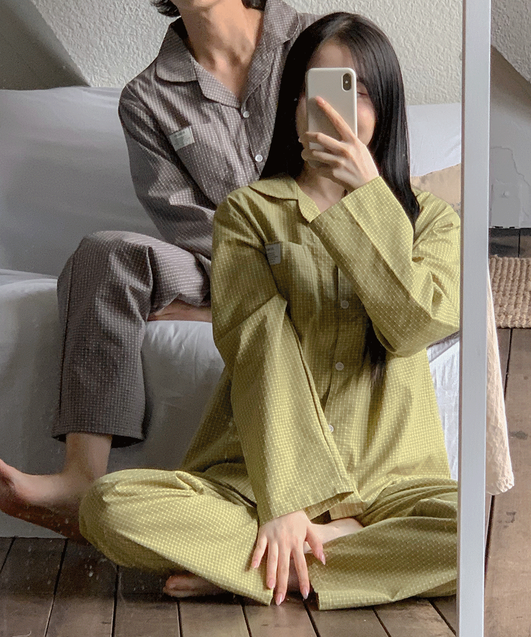 쥬니쥬  [2천장 돌파] J'eu 바스켓 체크 파자마 잠옷 세트 6color, 2size