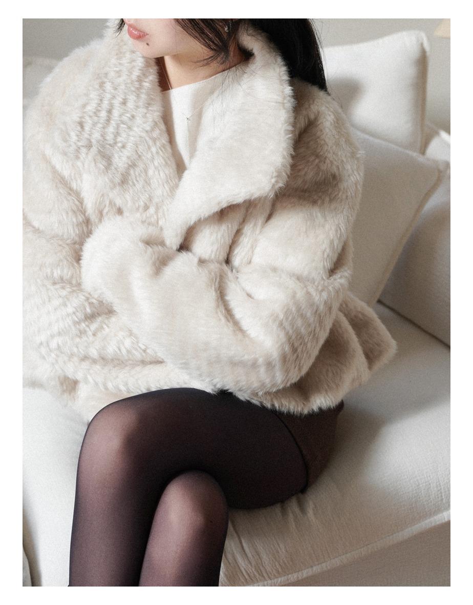 네이밍 퍼 자켓 [오트크림]