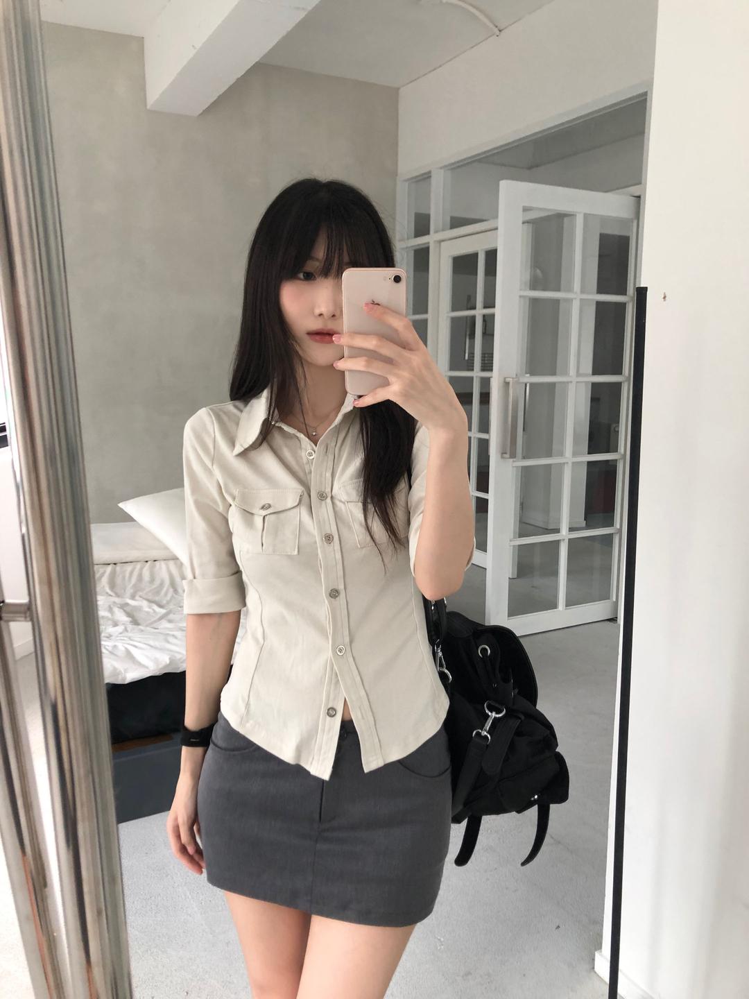 키튼 유즈 포켓 셔츠 (one color)