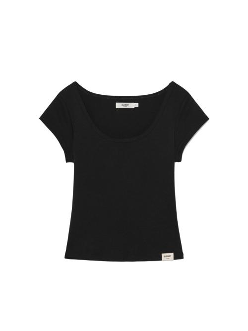 G DEEP SCOOP TEE (BLACK)