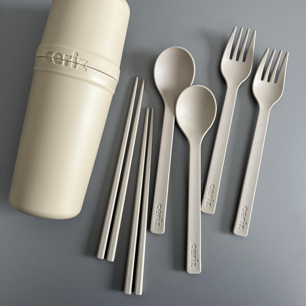 시리츠 캠핑 브런치 커트러리 숟가락 포크 젓가락 2세트+휴대용 전용케이스(3컬러)