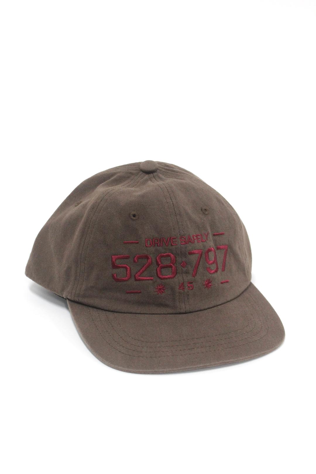 Washed Car Plate 6 Panel Cap (Brown)