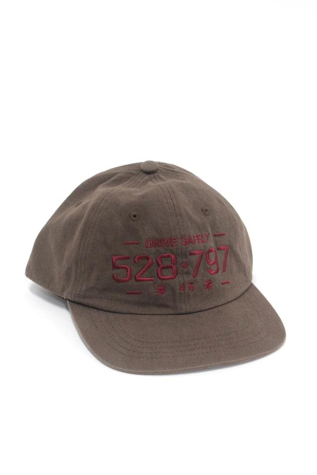 Washed Car Plate 6 Panel Cap (Brown)