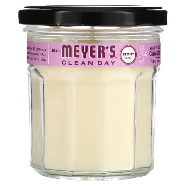 Mrs. Meyers Clean Day, Scented Soy Candle, Peony, 7.2 oz (204 g)