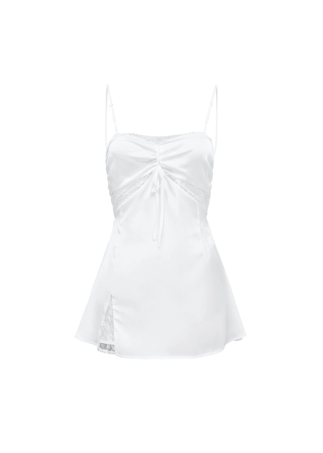 SLEEPING BEAUTY SILK DRESS [WHITE]