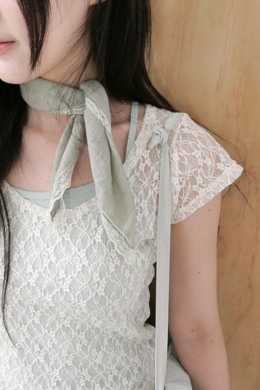 lace square scarf (8color)
