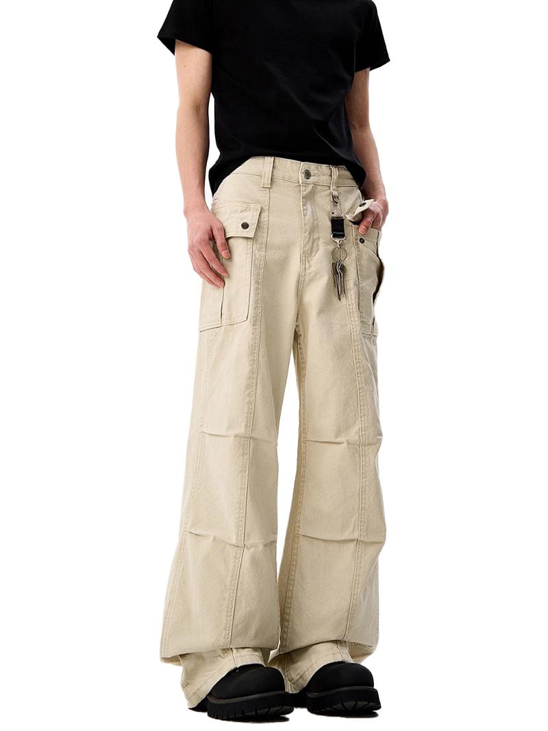 Multli Pocket Pleated Cargo Pants (2Color)