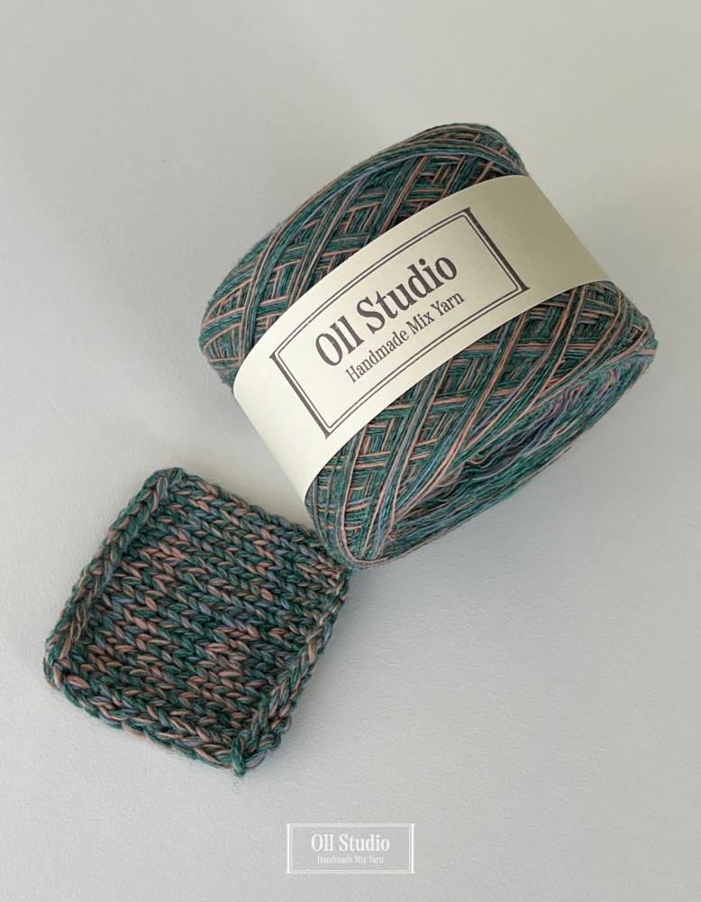 [올스튜디오] 플라밍고레이크 ver.2 보카시 실 램스울 털실 코바늘 특이한 실60g