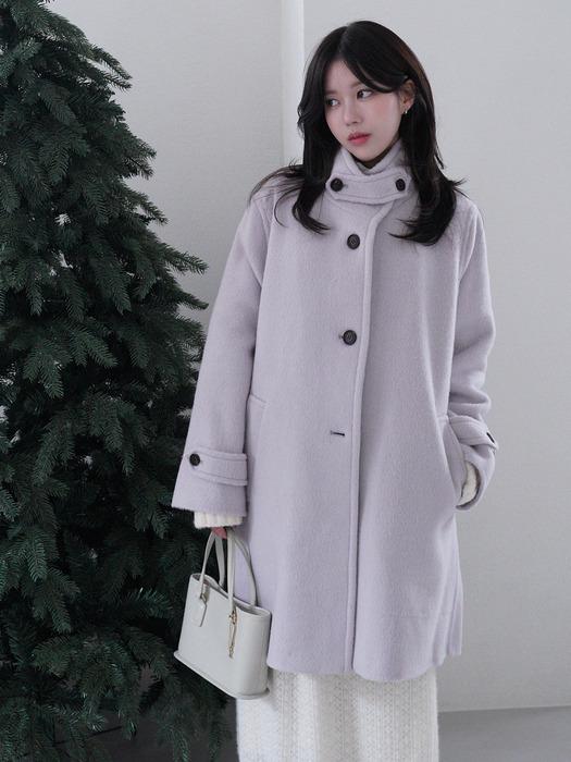 [보라끌레르 PICK]래빗 앙고라 울 핸드메이드 플레어 하프 코트 [3COLORS]