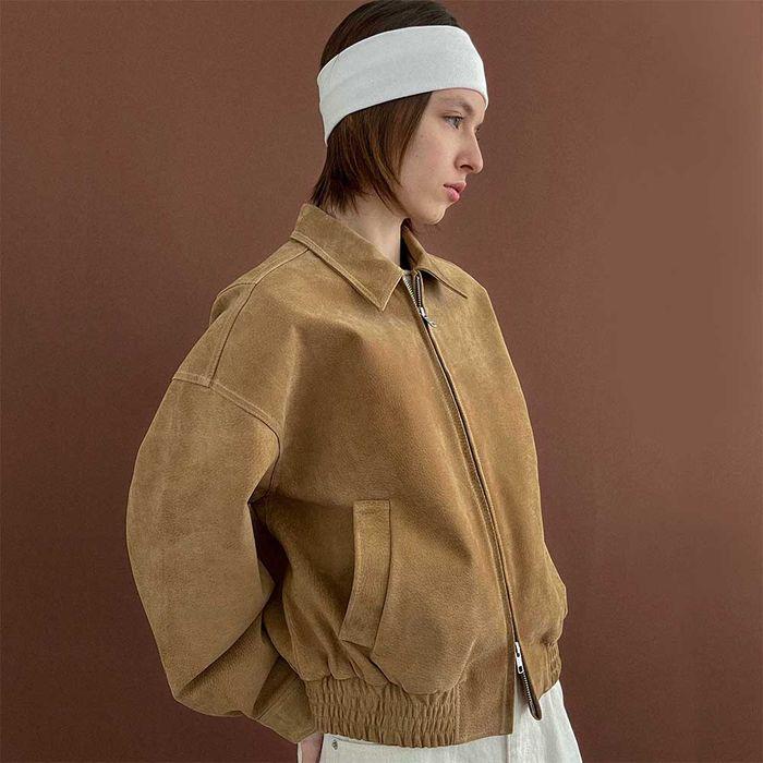 [25 SPRING][SALT Label] SUEDE LEATHER BLOUSON_VINTAGE BEIGE