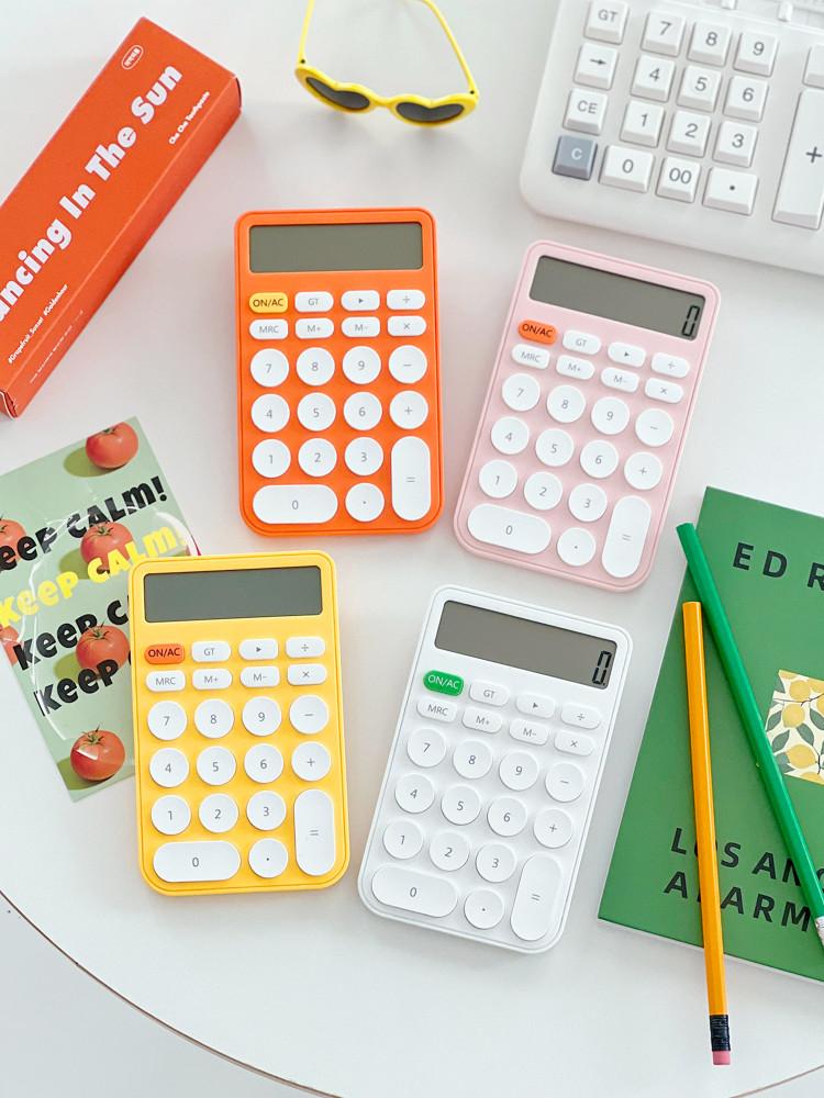 캔디컬러 레트로 계산기 사무용계산기 예쁜계산기