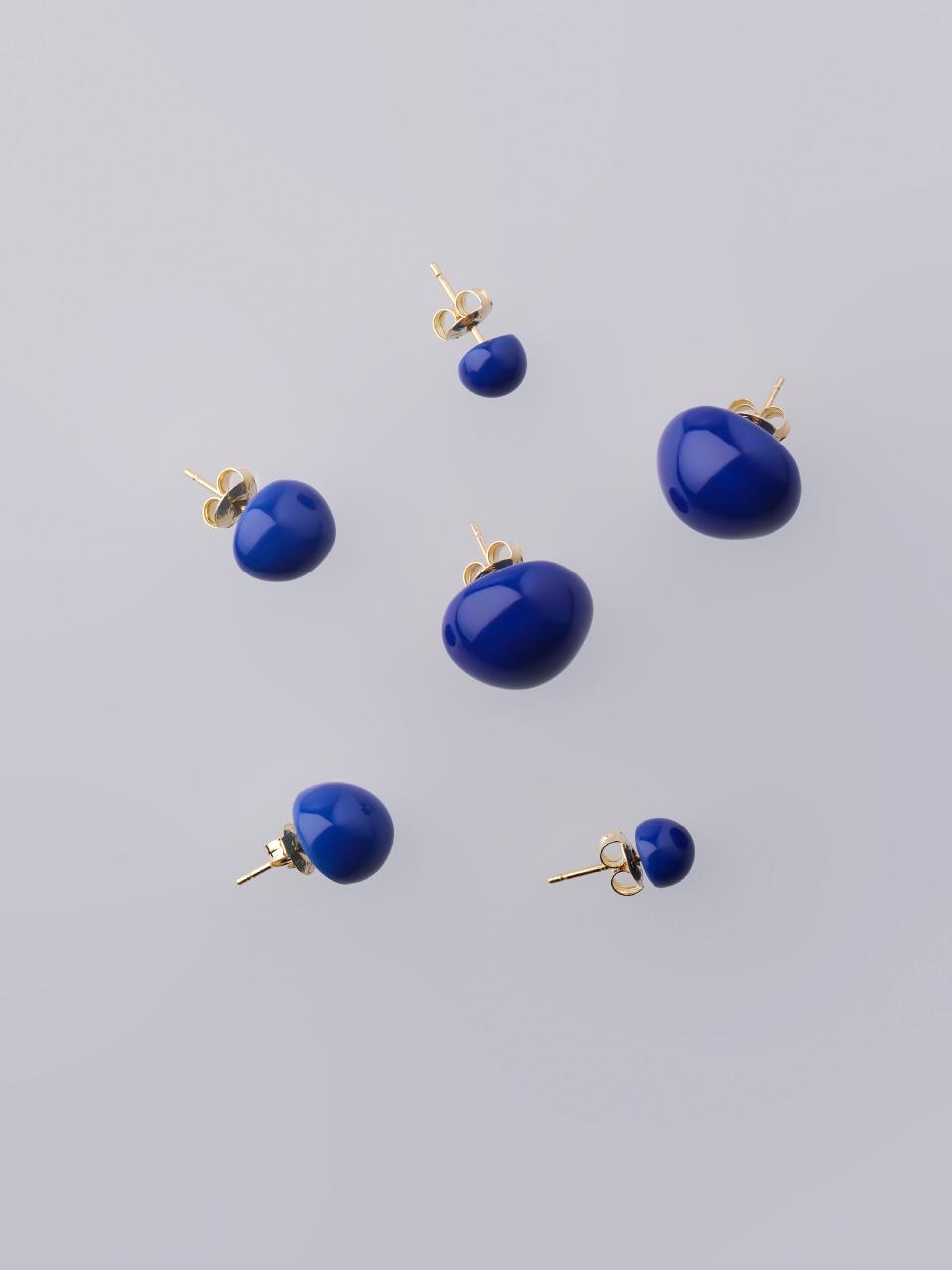 다즐링 블루 폼폼 귀걸이