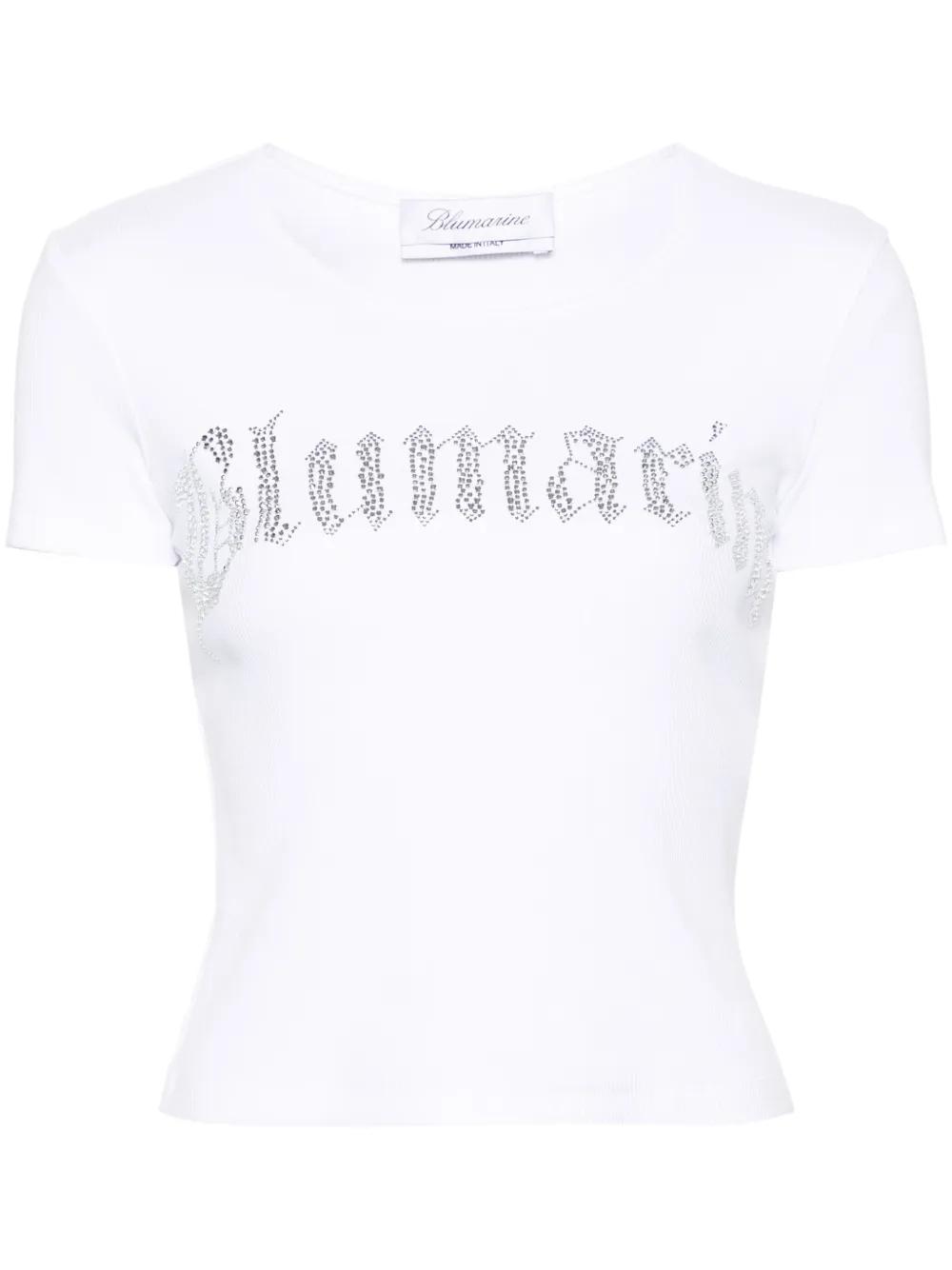 Blumarine 라인스톤 장식 티셔츠 | 화이트 | FARFETCH KR