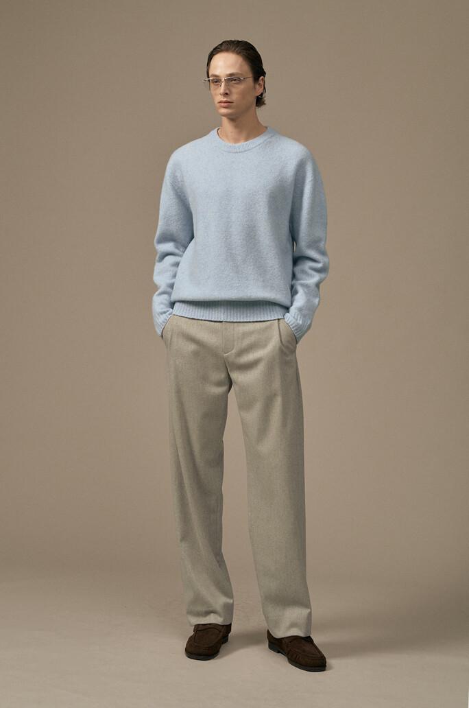 [SYSTEM HOMME] 울 블렌드 라운드넥 니트 탑