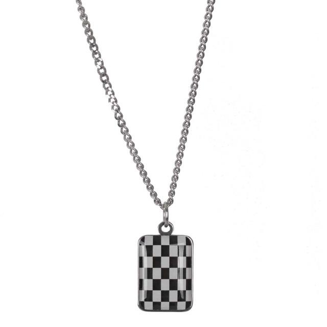[7/18 출고] check pattern necklace