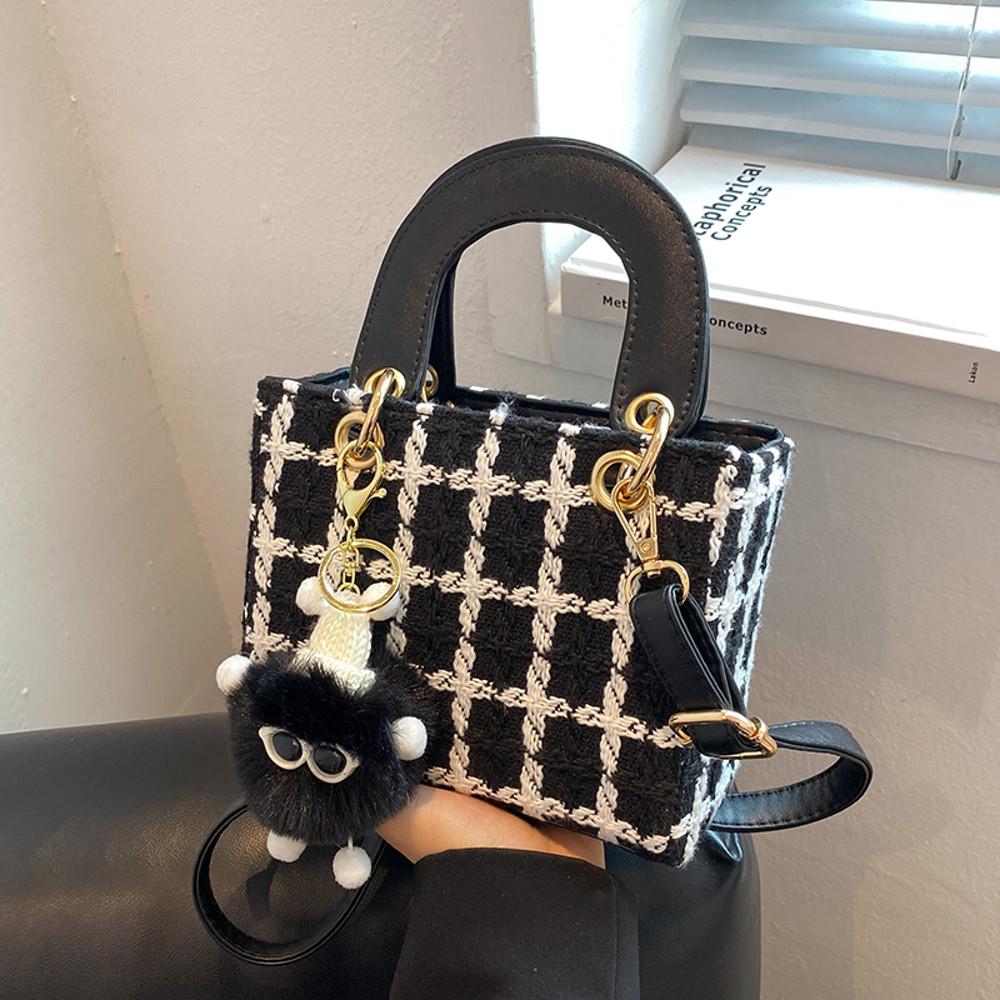 JYS 미니 여성 크로스백 사각형 트위드백 초미니 핸드폰 가방