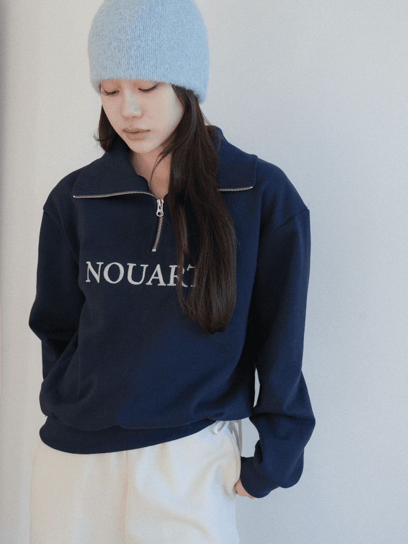 [Nouarté] 디킨 하프 집업 맨투맨 (네이비)