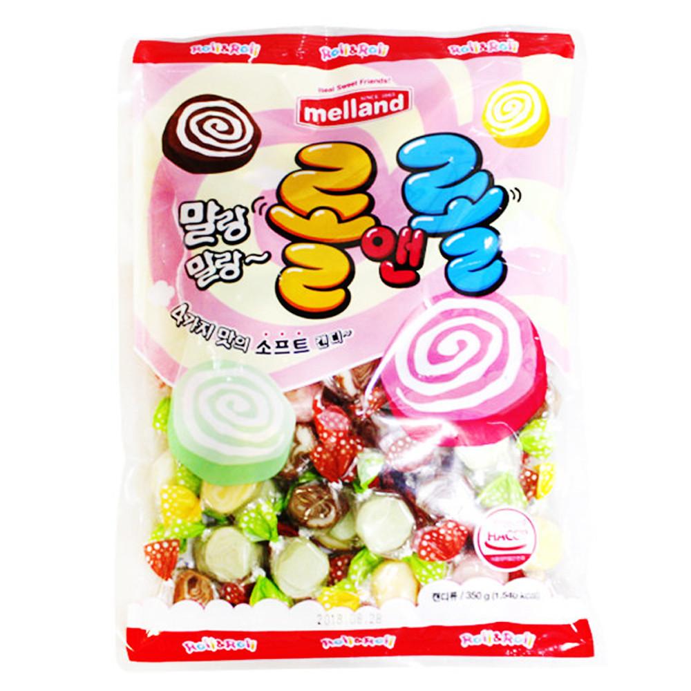 국제제과 멜랜드 시나모롤 말랑말랑 롤앤롤 350g  10개 1박스 사탕 캔디 제리 유가 엿 양갱 밀크츄 카라멜 초콜릿 과자