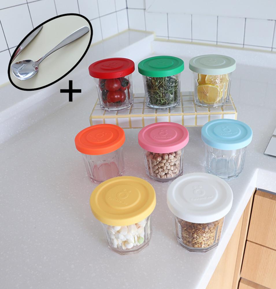 (졸리마 트윙클자) 실리콘뚜껑 밀폐유리병 보관용기 300ml