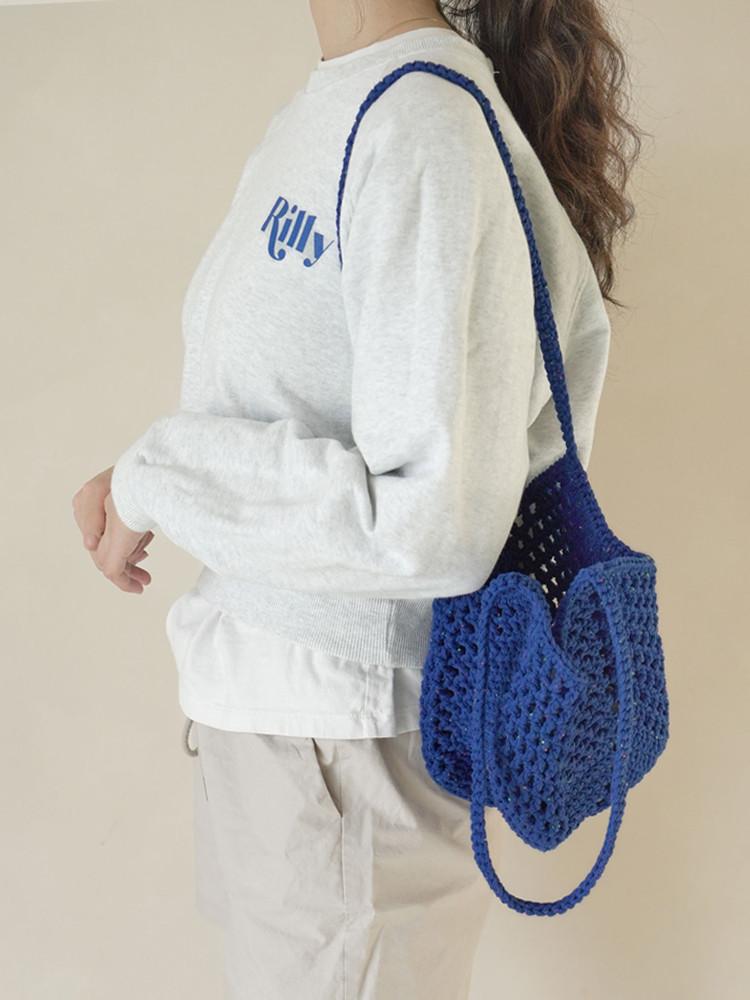 DIY 뉴코튼네프코드 네트 스퀘어백 코바늘 뜨개질 동영상 패키지