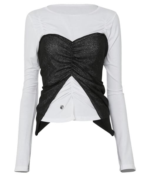 플레어업(FLAREUP)  Bustier Layered Long Sleeve (FL-152_White) - 사이즈 & 후기 | 무신사