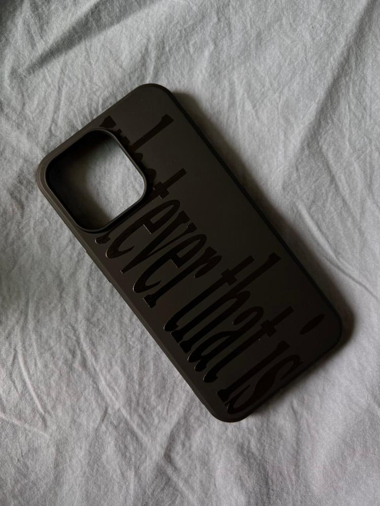 (아이폰12기종품절/Only Iphone/Jelly) Whatever Black Jelly Phonecase /archive tag