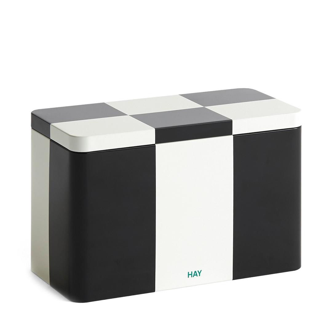 Tin Container Medium Black and off-white