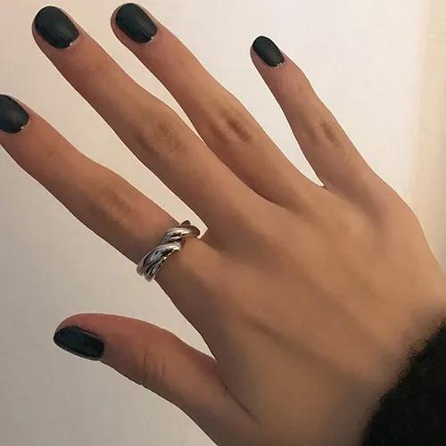 dlin 볼드 더블 라인 반지