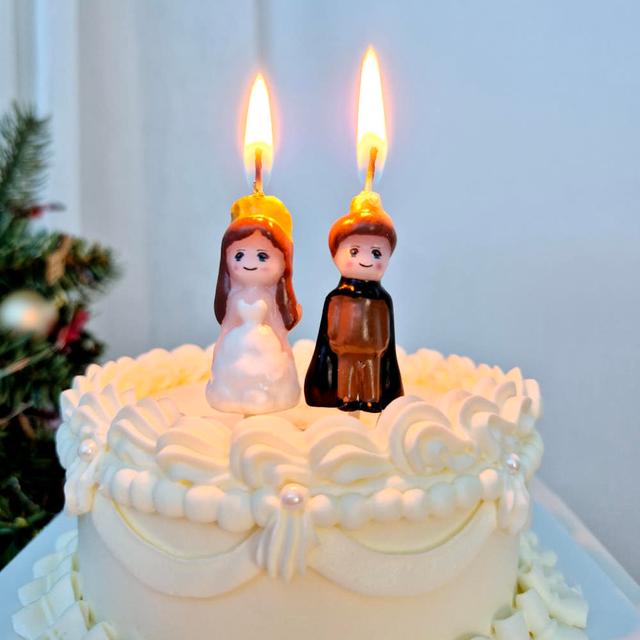 공주 왕자초 생일초 케이크초 귀여운 파티초