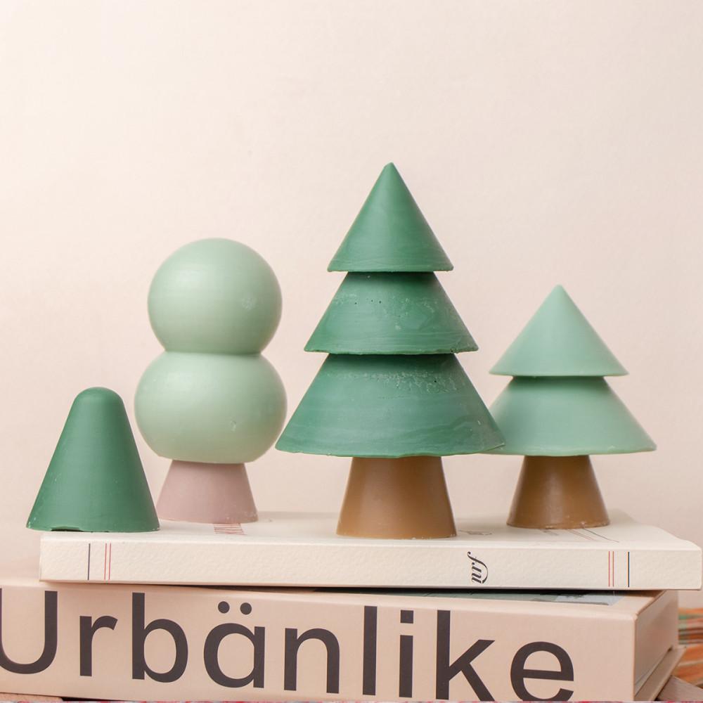 기하학 트리 오브제 캔들몰드 6종 (택 1)- 크리스마스 인테리어 미드센츄리소품 수제몰드