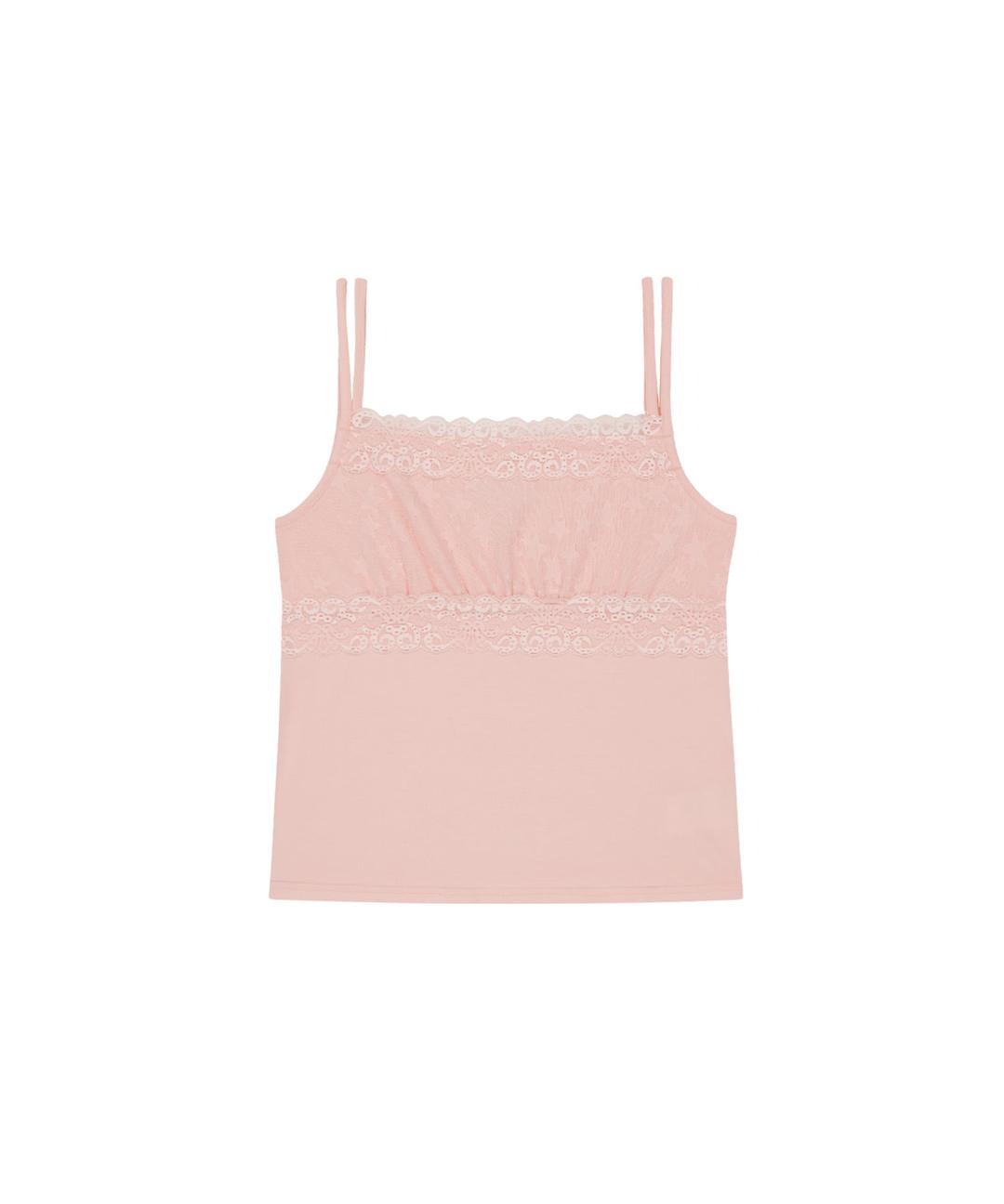 Double Strap Lace Sleevless / Pink