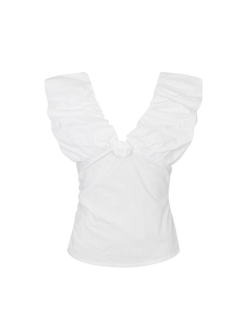 Volume Puff Blouse (White)