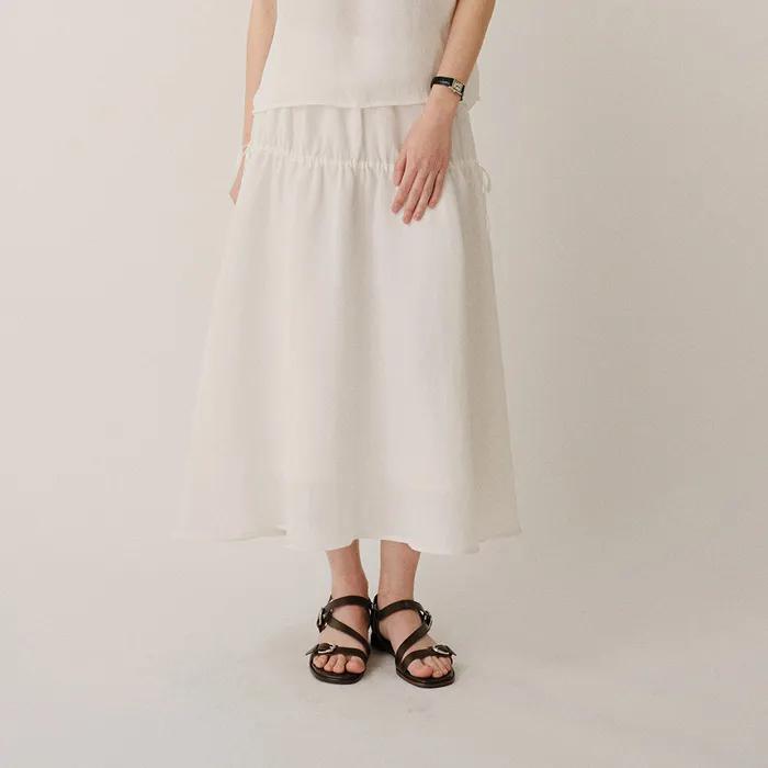 BRISE BANDING SKIRT (WHITE)