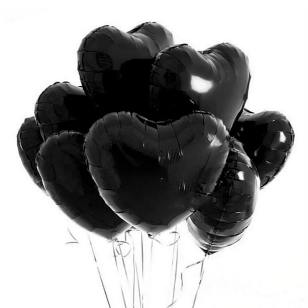 18인치 블랙 생일 기념일 하트풍선