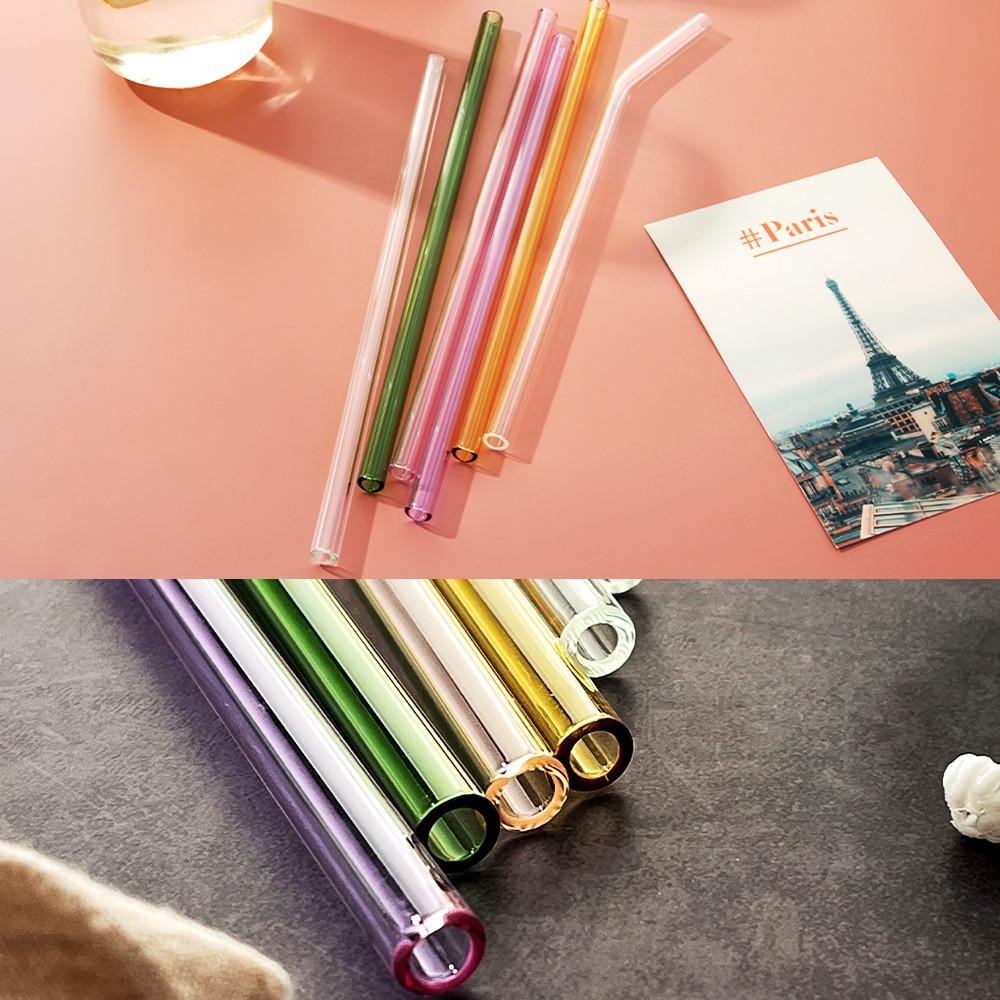 내열 유리 투명 빨대 다회용 재사용 스텐 글라스 빨대 버블티