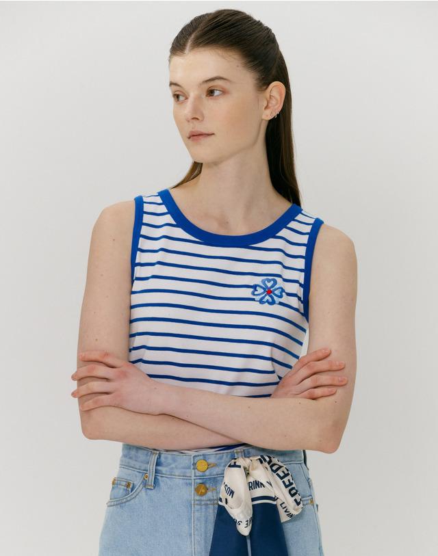 [딘디 PICK] [slowcoaster x a.t.corner] STRIPE SLEEVELESS BLUE