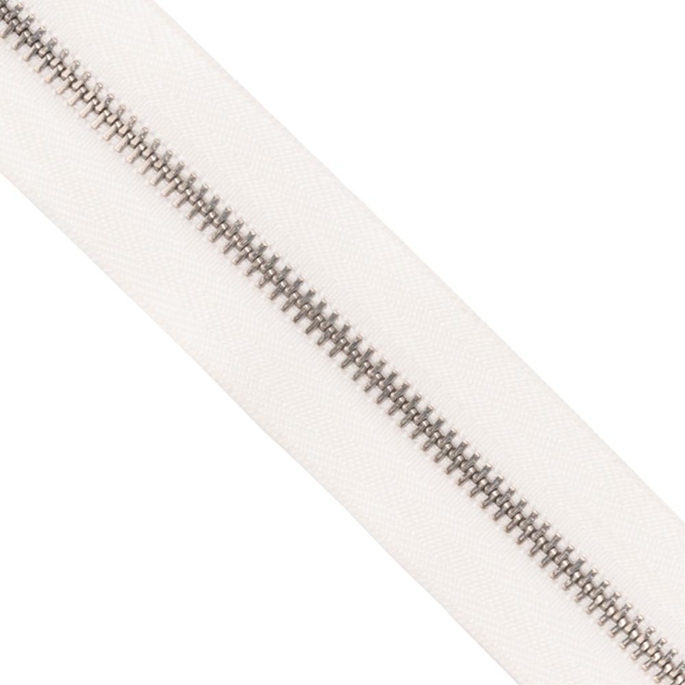 메탈 지퍼 3호 실버 - 30 WHITE 50CM