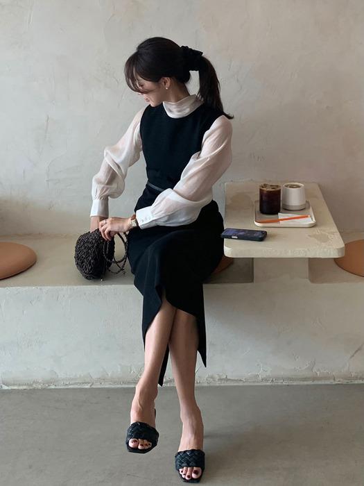 [벨트 Set]Classic Sleeveless Dress[LMBEAUDR804]-Black